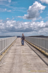 Tony at the Oosterschelde storm surge barrier